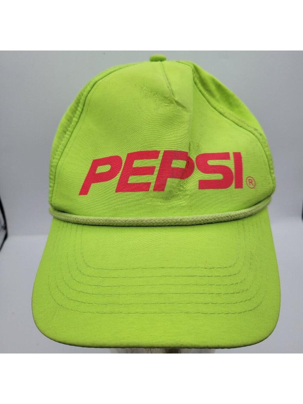 Forever 21 x Pepsi Neon Green Unisex One Size Snapback Hat Bold Logo Bright Camp